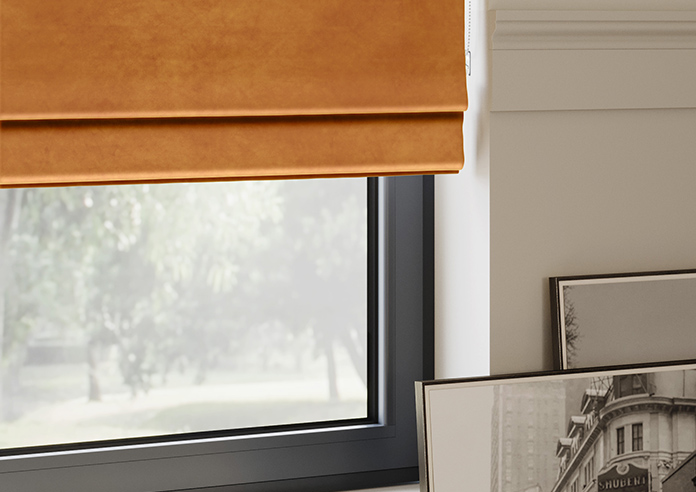 Odessa Velvet, Nectarine - Twist&Fit Roman Blind - Image 5